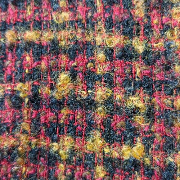 Geoffrey Alexander Private Agenda Vintage Red Tweed Boucle Blazer Womens Sz 10 - Picture 2 of 15